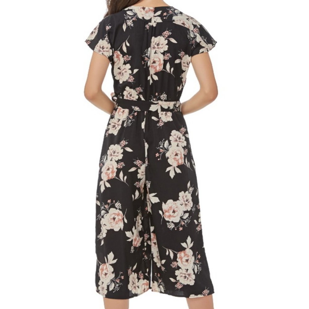 Floral Print Elastic Waist Jumpsuit - Picture 6 of 6